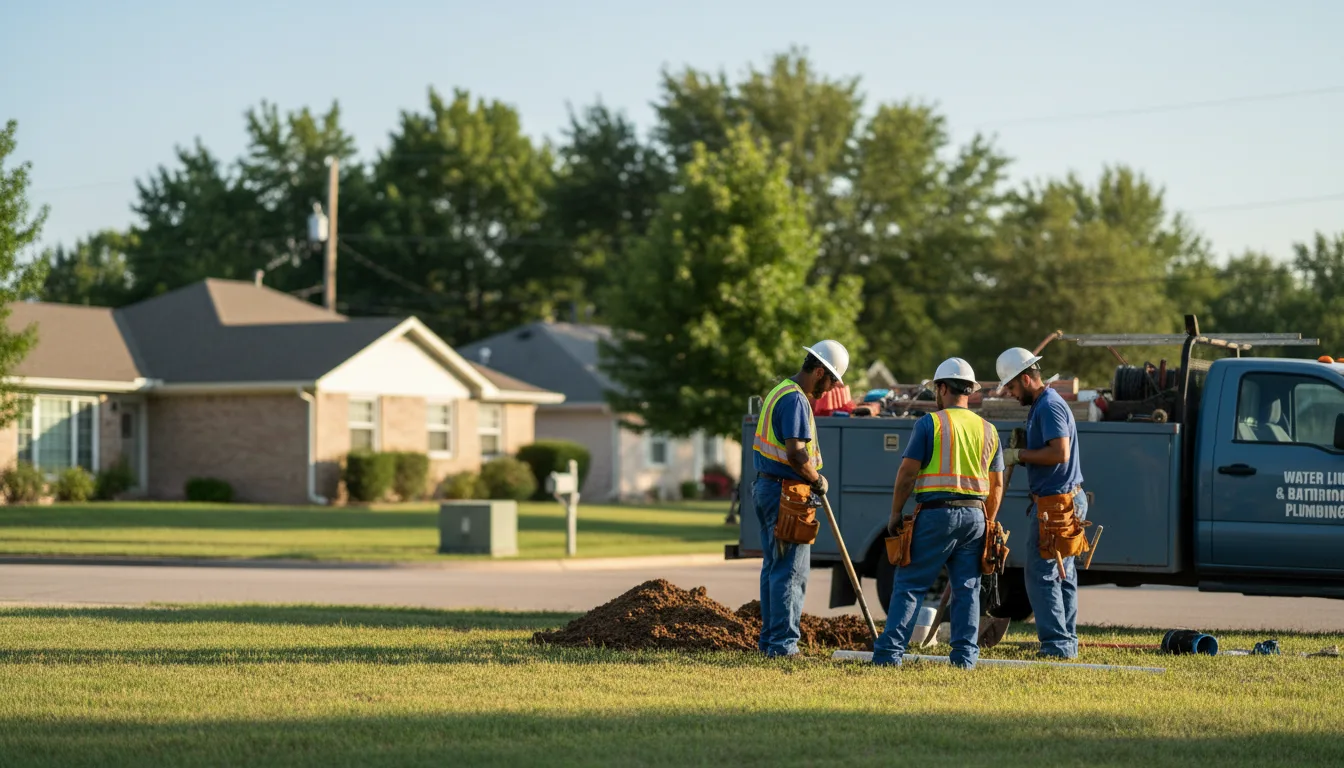 Residential water line and bathroom plumbing service in Carlisle, PA